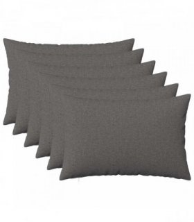 vidaXL Cushion with Pillow HEERLEN 6 pcs Light Grey Fabric — Size: 40 x 60 cm