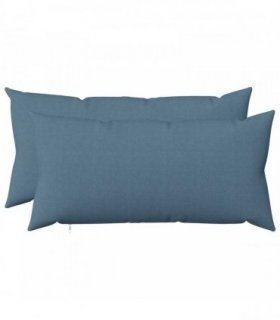 vidaXL Cushion with Pillow HEERLEN 2 pcs Jeans Blue Fabric — Size: 40 x 80 cm