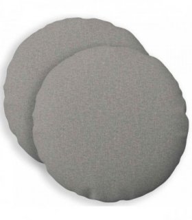 vidaXL Cushion with Pillow HEERLEN 2 pcs Cloud Grey Fabric — Size: Ø 50 cm
