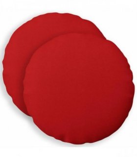 vidaXL Cushion with Pillow HEERLEN 2 pcs Red Fabric — Size: Ø 40 cm