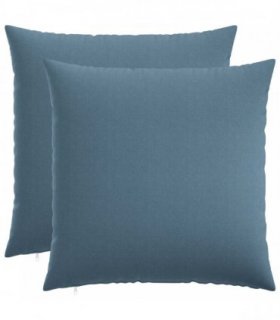 vidaXL Cushion with Pillow HEERLEN 2 pcs Jeans Blue Fabric — Size: 55 x 55 cm