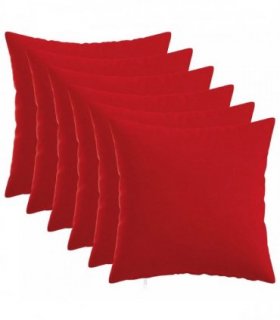 vidaXL Cushion with Pillow HEERLEN 6 pcs Red Fabric — Size: 45 x 45 cm
