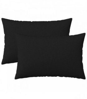 vidaXL Cushion with Pillow HEERLEN 2 pcs Black Fabric — Size: 50 x 80 cm