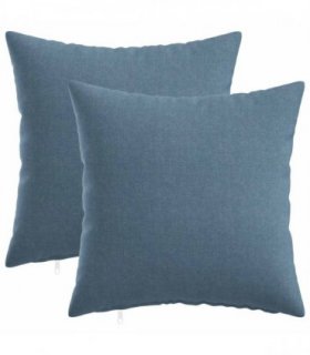 vidaXL Cushion with Pillow HEERLEN 2 pcs Jeans Blue Fabric — Size: 45 x 45 cm
