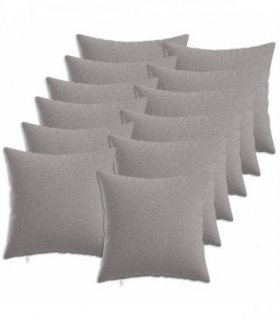 vidaXL Cushion with Pillow HEERLEN 12 pcs Cloud Grey Fabric — Size: 45 x 45 cm