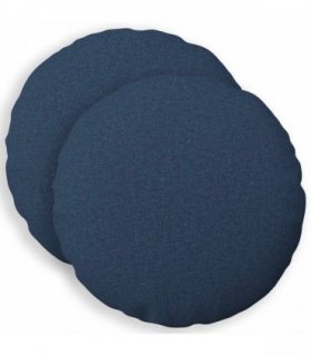 vidaXL Cushion with Pillow HEERLEN 2 pcs Blue Fabric — Size: Ø 40 cm