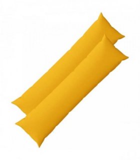 vidaXL Cushion with Pillow HEERLEN 2 pcs Light Yellow Fabric — Size: 40 x 145 cm