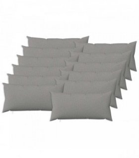 vidaXL Cushion with Pillow HEERLEN 12 pcs Cloud Grey Fabric — Size: 40 x 80 cm