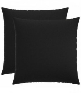 vidaXL Cushion with Pillow HEERLEN 2 pcs Black Fabric — Size: 70 x 70 cm