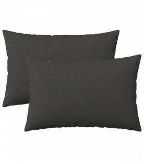vidaXL Cushion with Pillow HEERLEN 2 pcs Dark Grey Fabric — Size: 30 x 50 cm