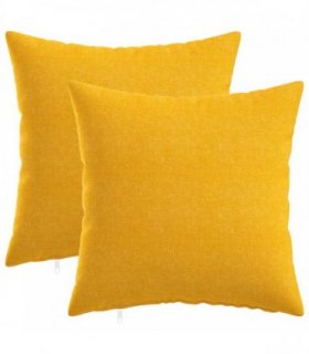 vidaXL Cushion with Pillow HEERLEN 2 pcs Light Yellow Fabric — Size: 50 x 50 cm
