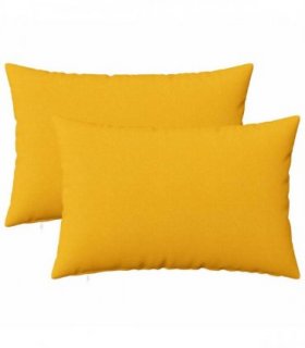 vidaXL Cushion with Pillow HEERLEN 2 pcs Light Yellow Fabric — Size: 30 x 50 cm