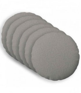 vidaXL Cushion with Pillow HEERLEN 6 pcs Cloud Grey Fabric — Size: Ø 50 cm