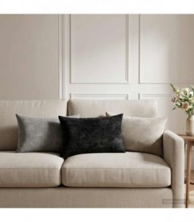 vidaXL Cushion with Pillow HEERLEN 6 pcs Dark Grey Chenille Fabric