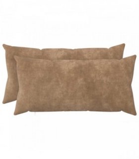 vidaXL Cushion with Pillow HEERLEN 2 pcs Taupe Microfiber Fleece — Size: 40 x 80 cm
