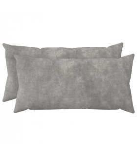 vidaXL Cushion with Pillow HEERLEN 2 pcs Light Grey Microfiber Fleece — Size: 40 x 70 cm