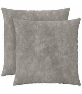 vidaXL Cushion with Pillow HEERLEN 2 pcs Light Grey Microfiber Fleece — Size: 65 x 65 cm