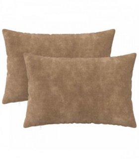 vidaXL Cushion with Pillow HEERLEN 2 pcs Taupe Microfiber Fleece — Size: 30 x 50 cm