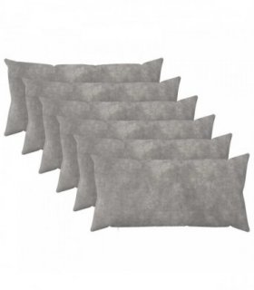 vidaXL Cushion with Pillow HEERLEN 6 pcs Light Grey Microfiber Fleece — Size: 40 x 80 cm