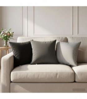 vidaXL Cushion with Pillow HEERLEN 2 pcs Anthracite Polyester — Size: 40 x 40 cm