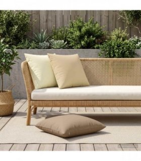 vidaXL Cushion with Pillow HEERLEN 2 pcs Beige Polyester — Size: 60 x 60 cm