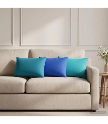 vidaXL Cushion with Pillow HEERLEN 6 pcs Turquoise Polyester — Size: 30 x 50 cm