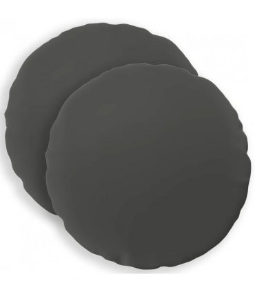 vidaXL Cushion with Pillow HEERLEN 2 pcs Anthracite Polyester — Size: Ø 50 cm