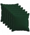 vidaXL Cushion with Pillow HOUTEN 6 pcs Dark Green Faux Linen — Size: 45 x 45 cm
