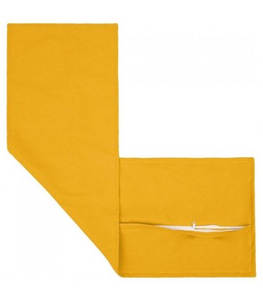 vidaXL Cushion with Pillow HOUTEN Light Yellow 40 x 145 cm Faux Linen