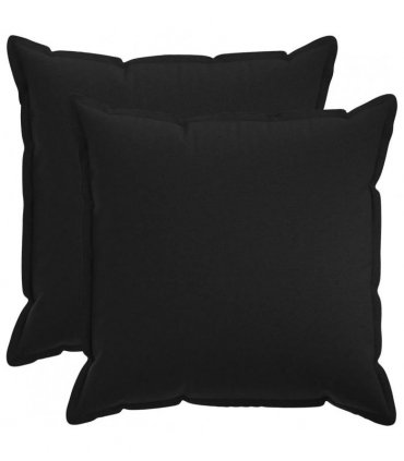 vidaXL Cushion with Pillow HOUTEN 2 pcs Black Faux Linen — Size: 65 x 65 cm