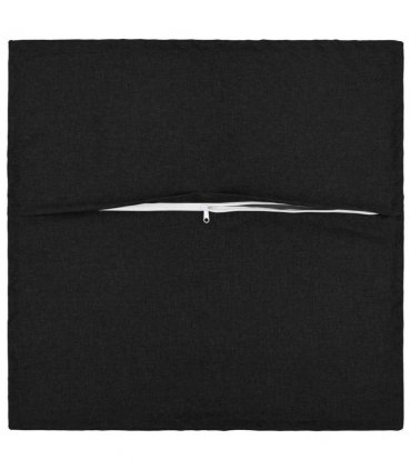vidaXL Cushion with Pillow HOUTEN 2 pcs Black Faux Linen — Size: 65 x 65 cm