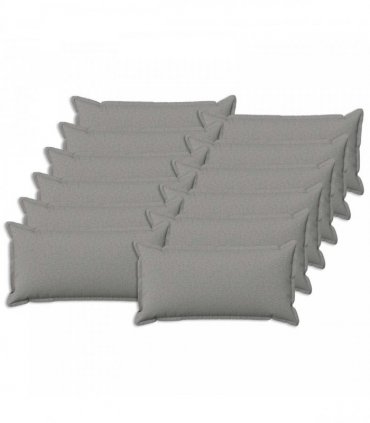 vidaXL Cushion with Pillow HOUTEN 12 pcs Cloud Grey Faux Linen — Size: 40 x 80 cm