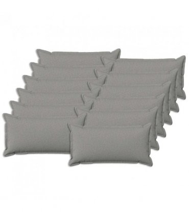 vidaXL Cushion with Pillow HOUTEN 12 pcs Cloud Grey Faux Linen — Size: 40 x 80 cm