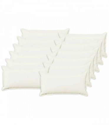 vidaXL Cushion with Pillow HOUTEN 12 pcs White Faux Linen — Size: 40 x 80 cm