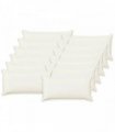 vidaXL Cushion with Pillow HOUTEN 12 pcs White Faux Linen — Size: 40 x 80 cm