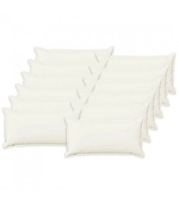 vidaXL Cushion with Pillow HOUTEN 12 pcs White Faux Linen — Size: 40 x 80 cm