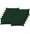 vidaXL Cushion with Pillow HOUTEN 12 pcs Dark Green Faux Linen — Size: 40 x 80 cm