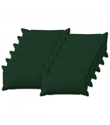 vidaXL Cushion with Pillow HOUTEN 12 pcs Dark Green Faux Linen — Size: 40 x 80 cm