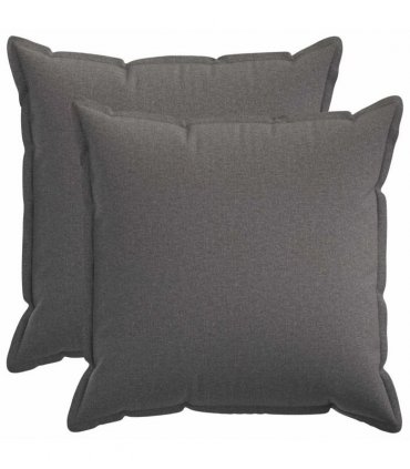 vidaXL Cushion with Pillow HOUTEN 2 pcs Light Grey Faux Linen — Size: 65 x 65 cm
