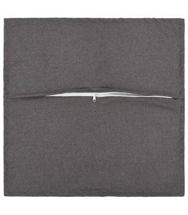 vidaXL Cushion with Pillow HOUTEN 2 pcs Light Grey Faux Linen — Size: 65 x 65 cm