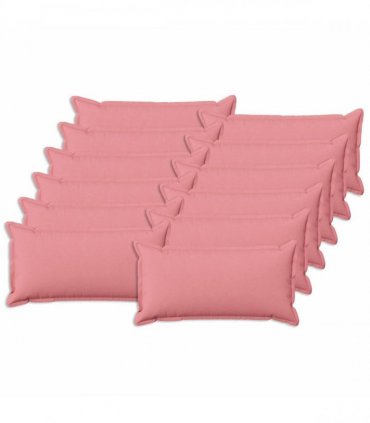 vidaXL Cushion with Pillow HOUTEN 12 pcs Pink Faux Linen — Size: 40 x 80 cm