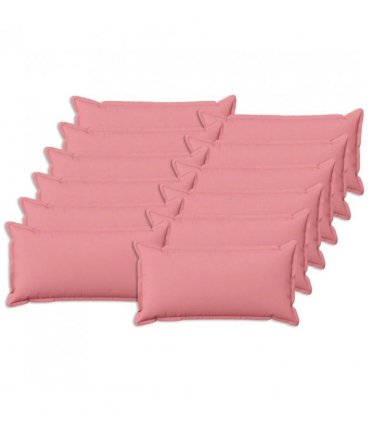 vidaXL Cushion with Pillow HOUTEN 12 pcs Pink Faux Linen — Size: 40 x 80 cm