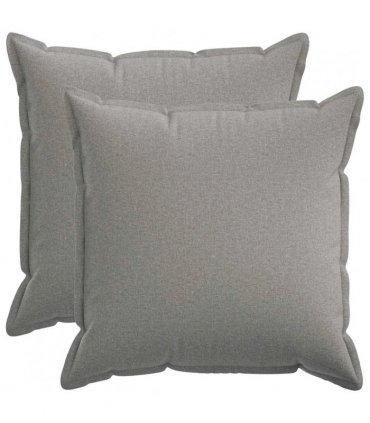 vidaXL Cushion with Pillow HOUTEN 2 pcs Cloud Grey Faux Linen — Size: 80 x 80 cm