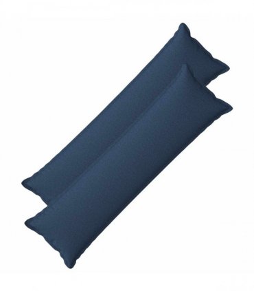 vidaXL Cushion with Pillow HOUTEN 2 pcs Blue Faux Linen — Size: 40 x 145 cm