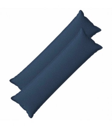 vidaXL Cushion with Pillow HOUTEN 2 pcs Blue Faux Linen — Size: 40 x 145 cm