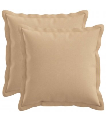 vidaXL Cushion with Pillow HOUTEN 2 pcs Cream Faux Linen — Size: 45 x 45 cm