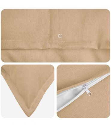 vidaXL Cushion with Pillow HOUTEN 2 pcs Cream Faux Linen — Size: 45 x 45 cm