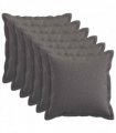 vidaXL Cushion with Pillow HOUTEN 6 pcs Light Grey Faux Linen — Size: 50 x 50 cm
