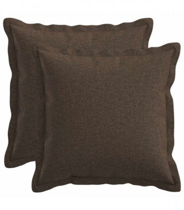 vidaXL Cushion with Pillow HOUTEN 2 pcs Taupe Faux Linen — Size: 35 x 35 cm