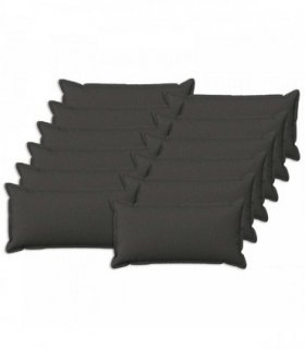 vidaXL Cushion with Pillow HOUTEN 12 pcs Dark Grey Faux Linen — Size: 40 x 80 cm